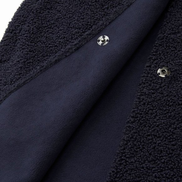 SOLD! N/A ~New UNIQLO Coatigan Coat~Fleece (Sherpa/Persian Lamb Style) ~ Black~M - Picture 6 of 7